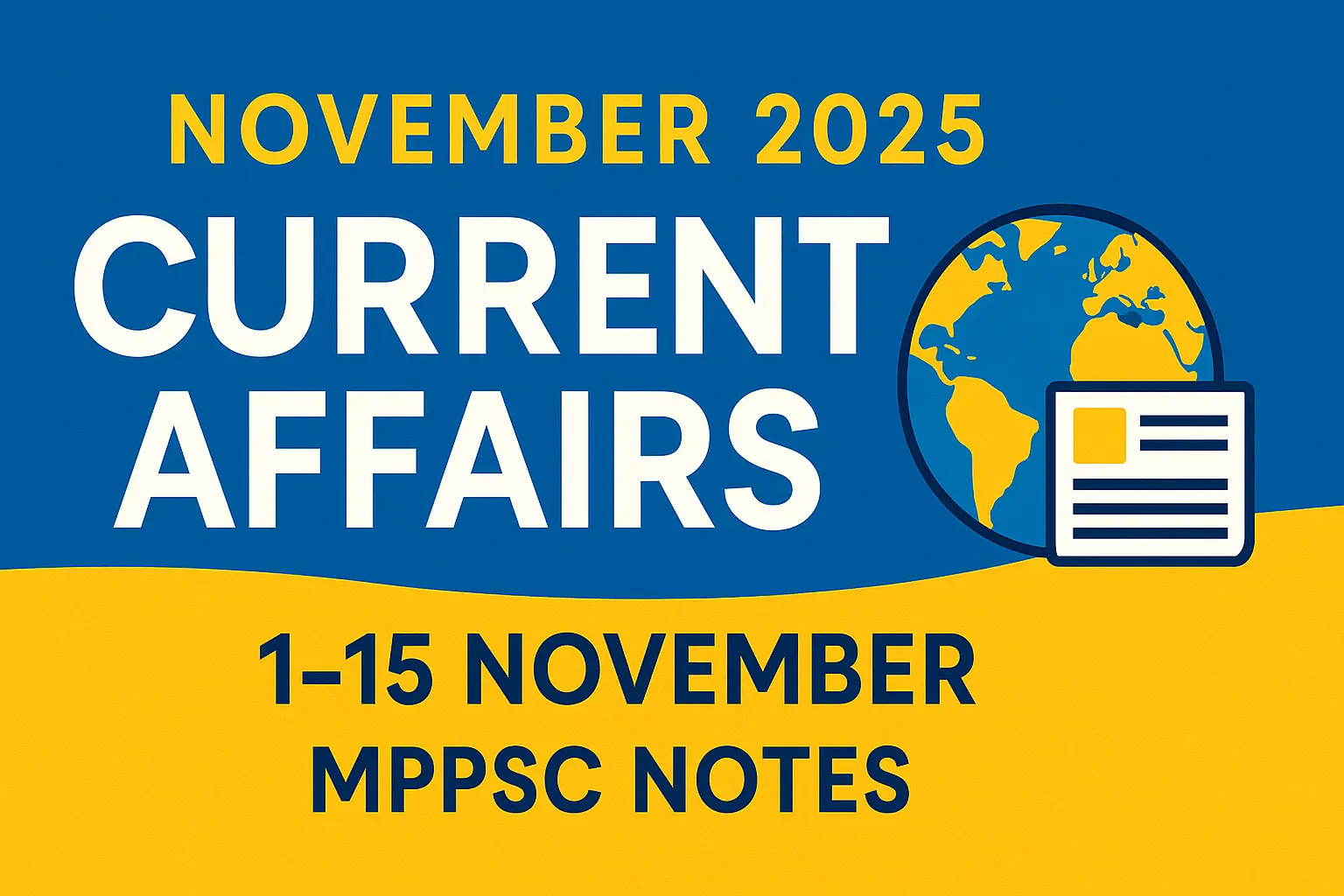 November 2025 Current Affairs