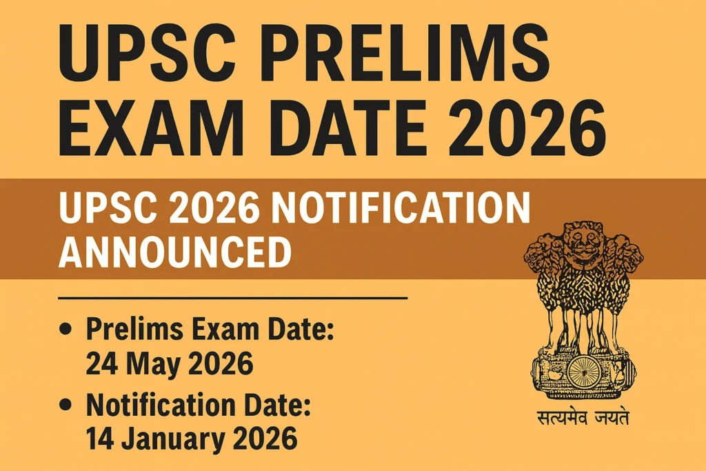 UPSC 2026 Notification Announced