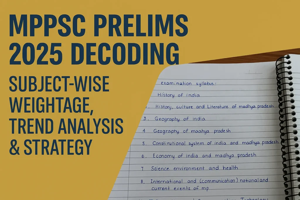 MPPSC Prelims 2025 Decoding